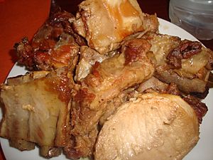 Archivo:Conserva de carne de cerdo frita