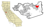 Contra Costa County California Incorporated and Unincorporated areas Oakley Highlighted.svg