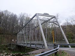Grimms Bridge from west, slightly upstream.JPG
