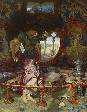 Archivo:Holman-Hunt, William, and Hughes, Edward Robert - The Lady of Shalott - 1905
