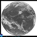 Infrared satellite image from the Pacífic Ocean