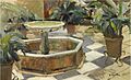 Joaquin Sorolla y Bastida - Fuente en un Patio sevillano