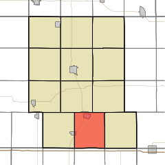 Map highlighting Exira Township, Audubon County, Iowa.svg