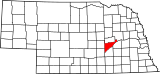 Map of Nebraska highlighting Merrick County.svg