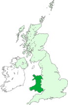 Map of Wales within the United Kingdom.svg