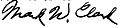 Mark Wayne Clark signature on Korean Armistice Agreement in 1953