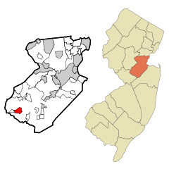 Middlesex County New Jersey Incorporated and Unincorporated areas Princeton Meadows Highlighted.svg