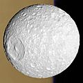 Mimas before limb sharp (colored)