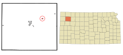 Thomas County Kansas Incorporated and Unincorporated areas Gem Highlighted.svg
