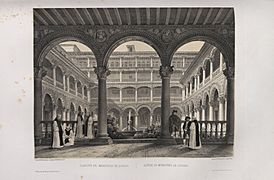 1842, España artística y monumental, vistas y descripción de los sitios y monumentos más notables de españa, vol 1, Claustro del monasterio de Lupiana