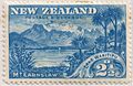 1898 pictorial 2 pence halfpenny blue (Lake Wakitipu)