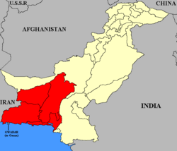 Ubicación de Baluchistán