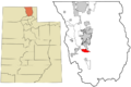 Cache County Utah incorporated and unincorporated areas Hyrum highlighted