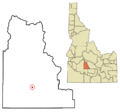 Camas County Idaho Incorporated and Unincorporated areas Fairfield Highlighted