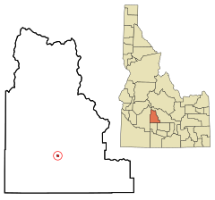 Camas County Idaho Incorporated and Unincorporated areas Fairfield Highlighted.svg