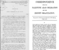 Conflicting British Government interpretations of the Hussein McMahon correspondence of 1915, showing interpretations from 1918 and 1922