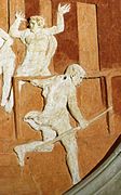 Donatello, storie di san giovanni evangelista, resurrezione di drusiana, 1434-43 dettaglio