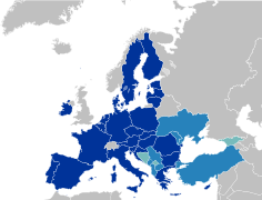 EU-candidate countries map