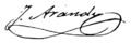 Firma de Joaquín Aranda