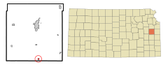 Franklin County Kansas Incorporated and Unincorporated areas Richmond Highlighted.svg