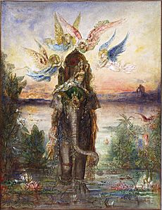 Gustave Moreau - The Sacred Elephant (Péri) - Google Art Project