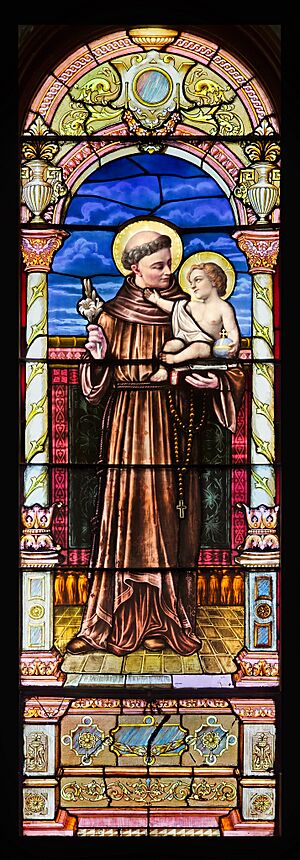 Archivo:Holy Cross Chapel Salt Lake City Stained Glass Window of St. Francis 1904