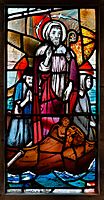 Loughrea St. Brendan's Cathedral Window “Breandán Naoṁṫa ar an Muir” by Sarah Purser 2019 09 05