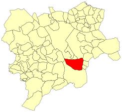 Extensión del término municipal dentro de la provincia de Albacete