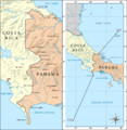 Mapa de la frontera Costa Rica-Panamá