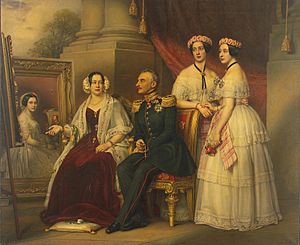 Archivo:Portrait of Duke of Saxe-Altenburg Joseph's Family by Joseph Karl Stieler