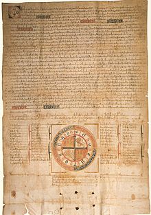 Archivo:Privilegio rodado de Fernando IV de Castilla confirmando los privilegios que Alfonso X y Sancho IV concedieron al monasterio de San Clemente de Sevilla (13-8-1310)