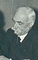 Réunion des doyens des facultés dans le bureau du recteur, décembre 1940. M. Bruhat M. Gidel M. Baudouin M. Carcopino M. Maurain M. Vendryès M. Damiens (cropped)