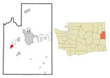 Spokane County Washington Incorporated and Unincorporated areas Medical Lake Highlighted.svg