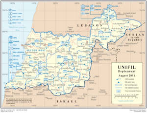 Archivo:UNIFIL DEPLOYMENT August 2011