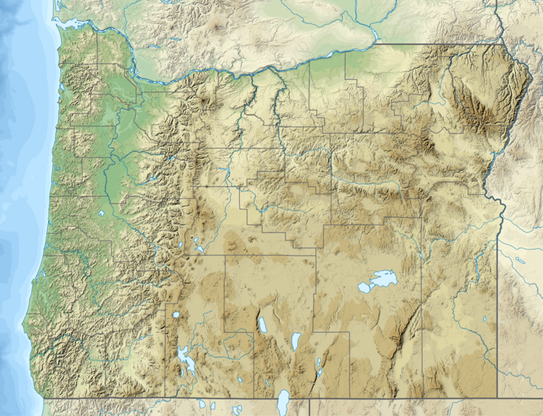 USA Oregon relief location map