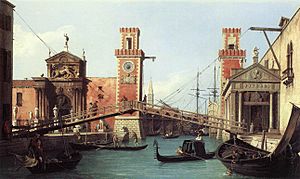 Archivo:View of the entrance to the Arsenal by Canaletto, 1732