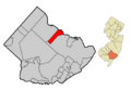 Atlantic County New Jersey Incorporated and Unincorporated areas Egg Harbor City Highlighted