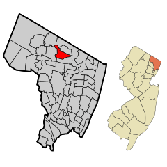 Bergen County New Jersey Incorporated and Unincorporated areas Woodcliff Lake Highlighted.svg