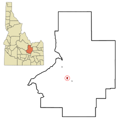 Butte County Idaho Incorporated and Unincorporated areas Arco Highlighted.svg