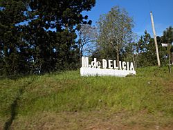 Cartel Colonia Delicia (Provincia de Misiones, Argentina).JPG