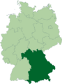Deutschland Lage von Bayern