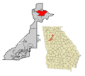 Fulton County Georgia Municipalities Map Alpharetta Highlighted