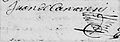 Juan de Canaveris, firma