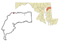 Kent County Maryland Incorporated and Unincorporated areas Betterton Highlighted