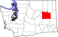Map of Washington highlighting Lincoln County.svg