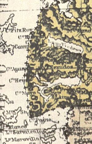 Archivo:Mapa argentino de 1912 mostrando los hitos del límite histórico acordados por los peritos de Argentina y Chile en el Campo de Hielo Patagónico Sur