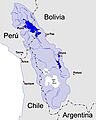 Mapa cuencas endorréicas meseta del collao