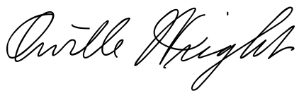 Orville Wright Signature