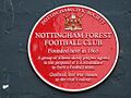 Plaque to formation of Nottingham Forest FC (geograph 6721173)