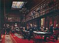 Salón de lectura de la Biblioteca del Senado en febrero de 1917